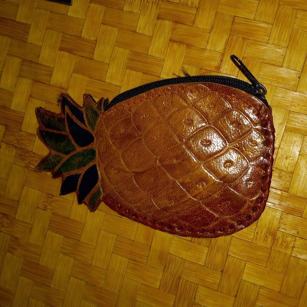Pineapple Shaped Leather Coin Purse Made In India
